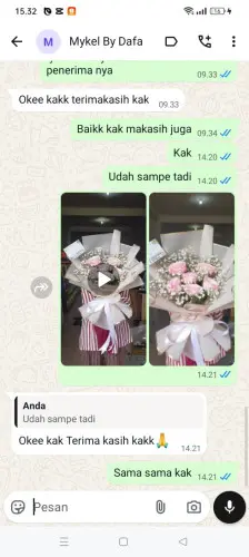 Testimonial Buket Bunga pasar keong