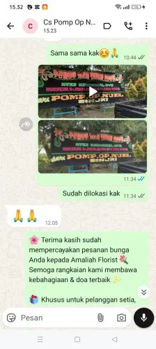 Testimonial Papan Bunga pasar keong