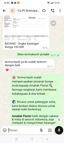 Testimonial Papan Bunga pasar keong