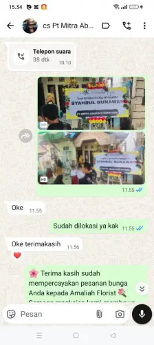 Testimonial Papan Bunga pasar keong