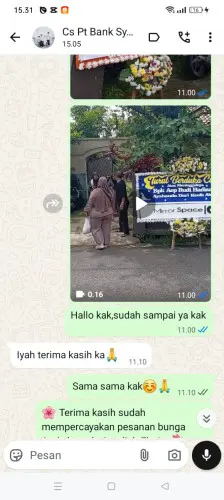 Testimonial Papan Bunga pasar keong